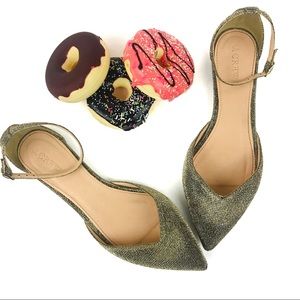 J. Crew Shiny Pointed Toe Sandal Flats